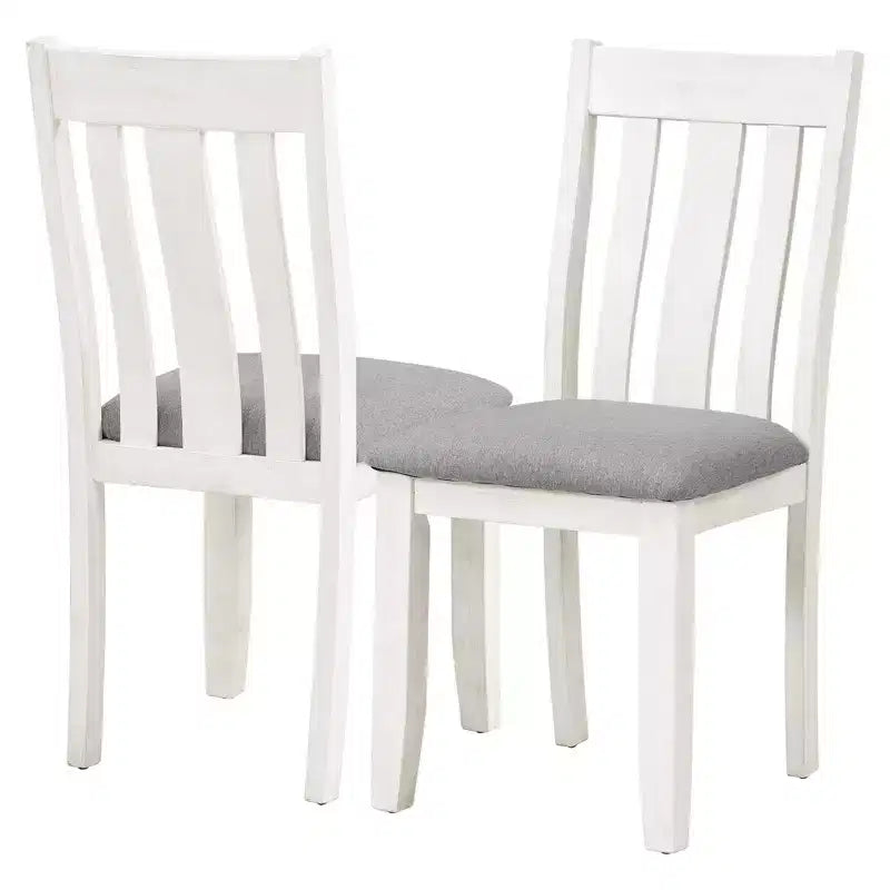Farmhouse Extendable Dining Table Set for 6, Rectangular Table and 6 Upholstered Chairs
