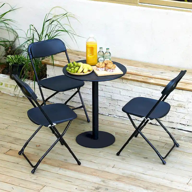 Confezione da 10 sedie pieghevoli in plastica con portata di 350 lb per eventi, ufficio, matrimoni, feste, picnic, cucina e sala da pranzo