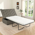 Divano letto pieghevole, pouf da 49,6 pollici con divano letto pieghevole, pouf trasformabile in letto con materasso in memory foam e design trapuntato