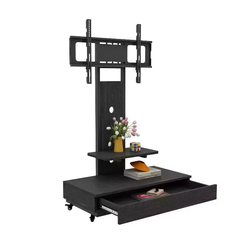 TV Stand for 32-75 TVs, Adjustable Height Mobile TV Cart with Drawer and Wheels for Living Room, Bedroom, Offices -ModernLuxe