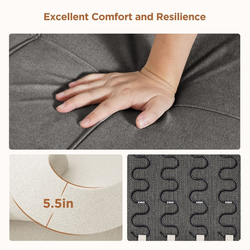 3-in-1-Schlafsofa mit verstellbarer Rückenlehne, ausziehbarer Sessel, umwandelbares Klappbett fürs Wohnzimmer