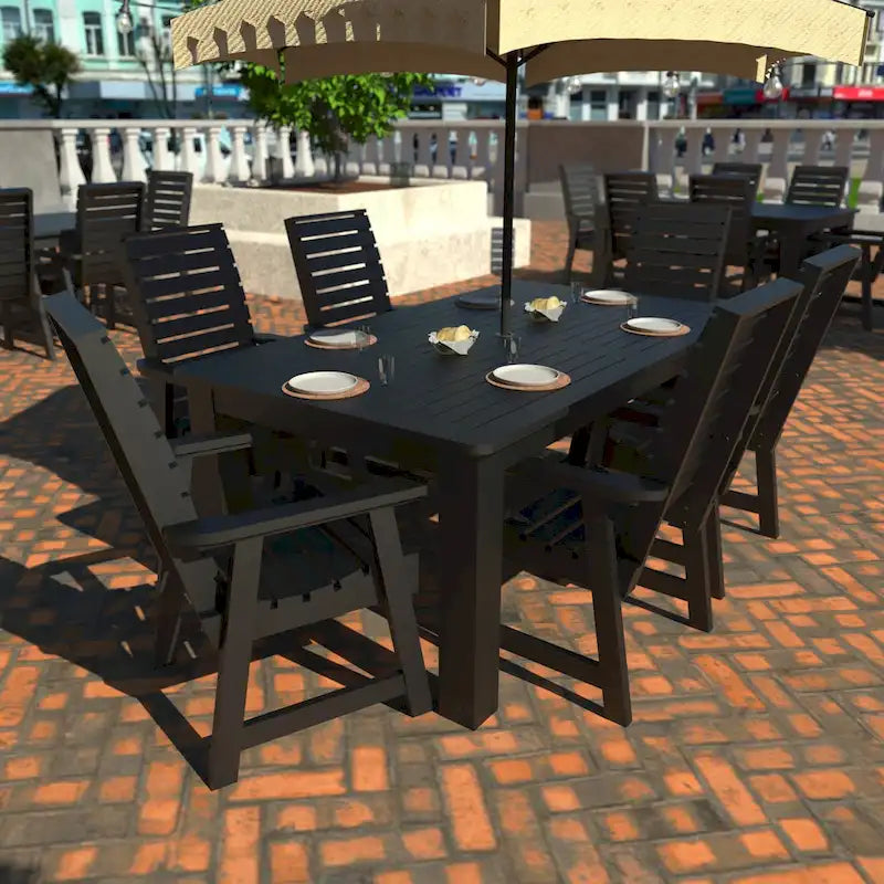 HIGHWOOD PROFESSIONAL 7-delige tuinset voor buiten dineren, 42x72