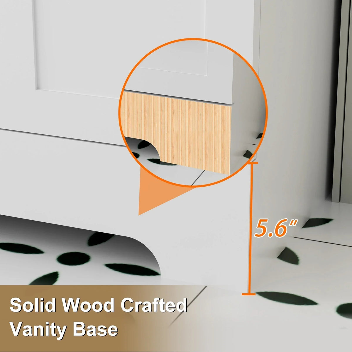 Wavy Line badkamermeubelset van 30/36/48 inch met wastafel en kraan
