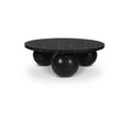 Mesa de centro redonda de mármol con patas esféricas, multicolor, para 4 personas