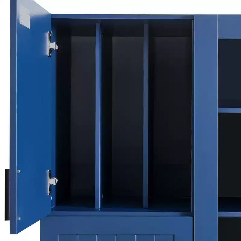 Dispensa da cucina indipendente Whisen alta 71'', grande mobile contenitore per sala da pranzo con credenza e buffet a 6 ante, ripiani regolabili