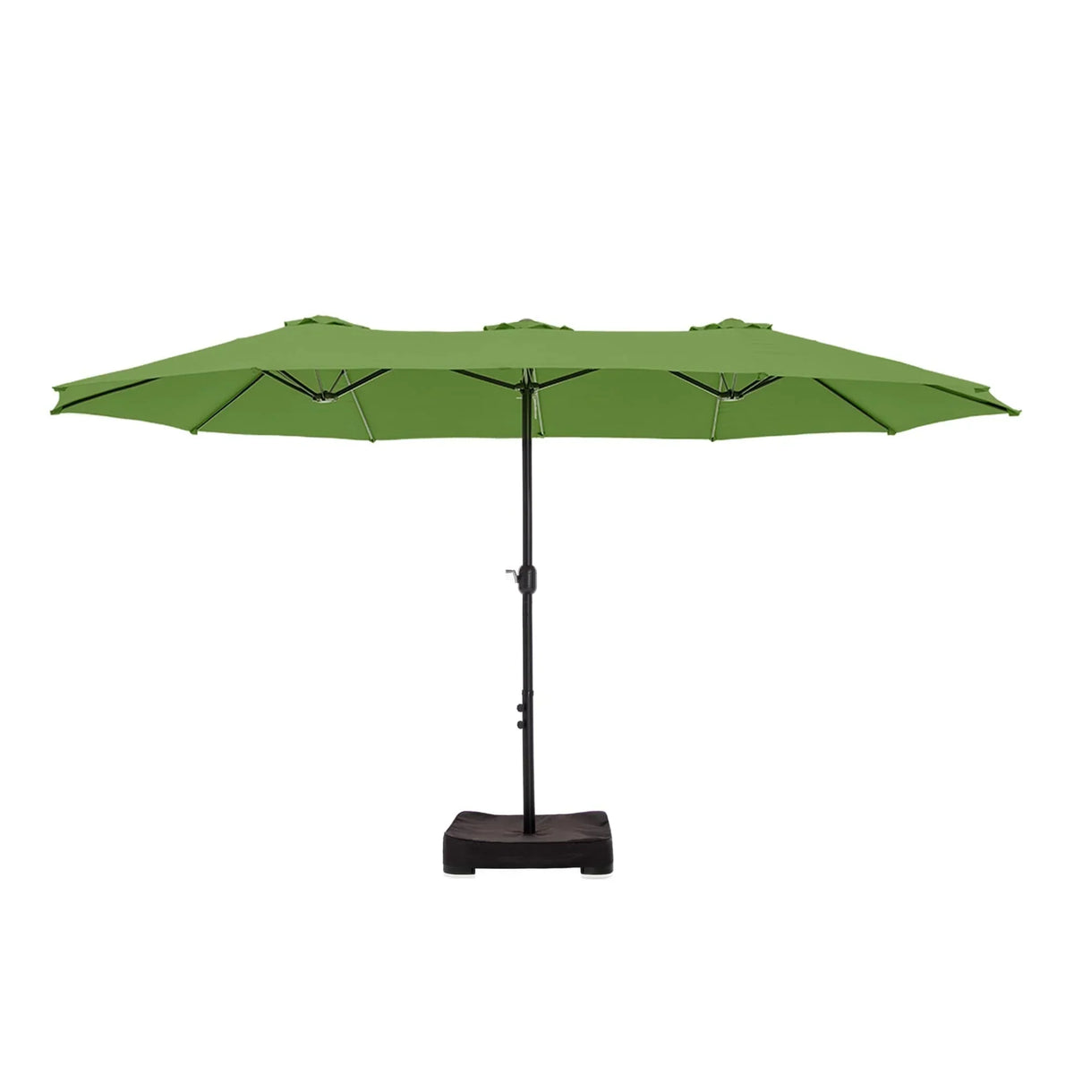 MAISON ARTS dubbele parasol voor terras, 15 ft, extra groot, tweepersoons, inclusief voet