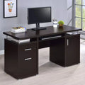 TUYOHW 55 Holzschreibtisch, Computer-Schreibtisch fürs Büro mit 2 Schubladen, 1 Schrank, 1 offenem Fach, 1 Tür, Arbeitstisch fürs Homeoffice, Arbeitszimmer und kleine Räume