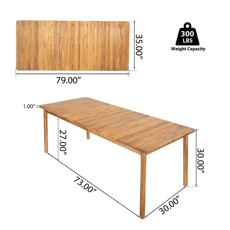Christopher Knight Home Irene Rustic 9 Piece Outdoor Acacia Wood Dining Set with Curved Backrest Chairs and Cushions