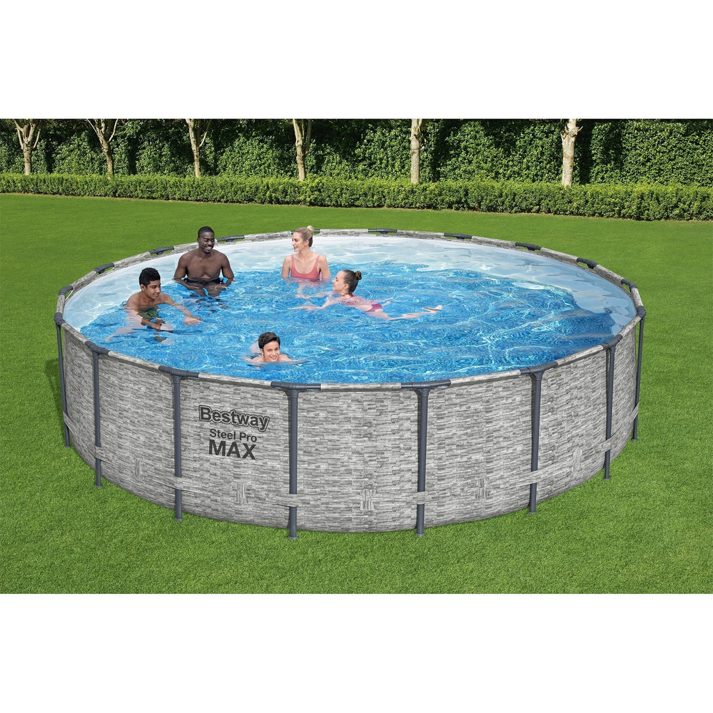 Bestway Steel Pro MAX rond bovengronds zwembad met pomp en afdekzeil