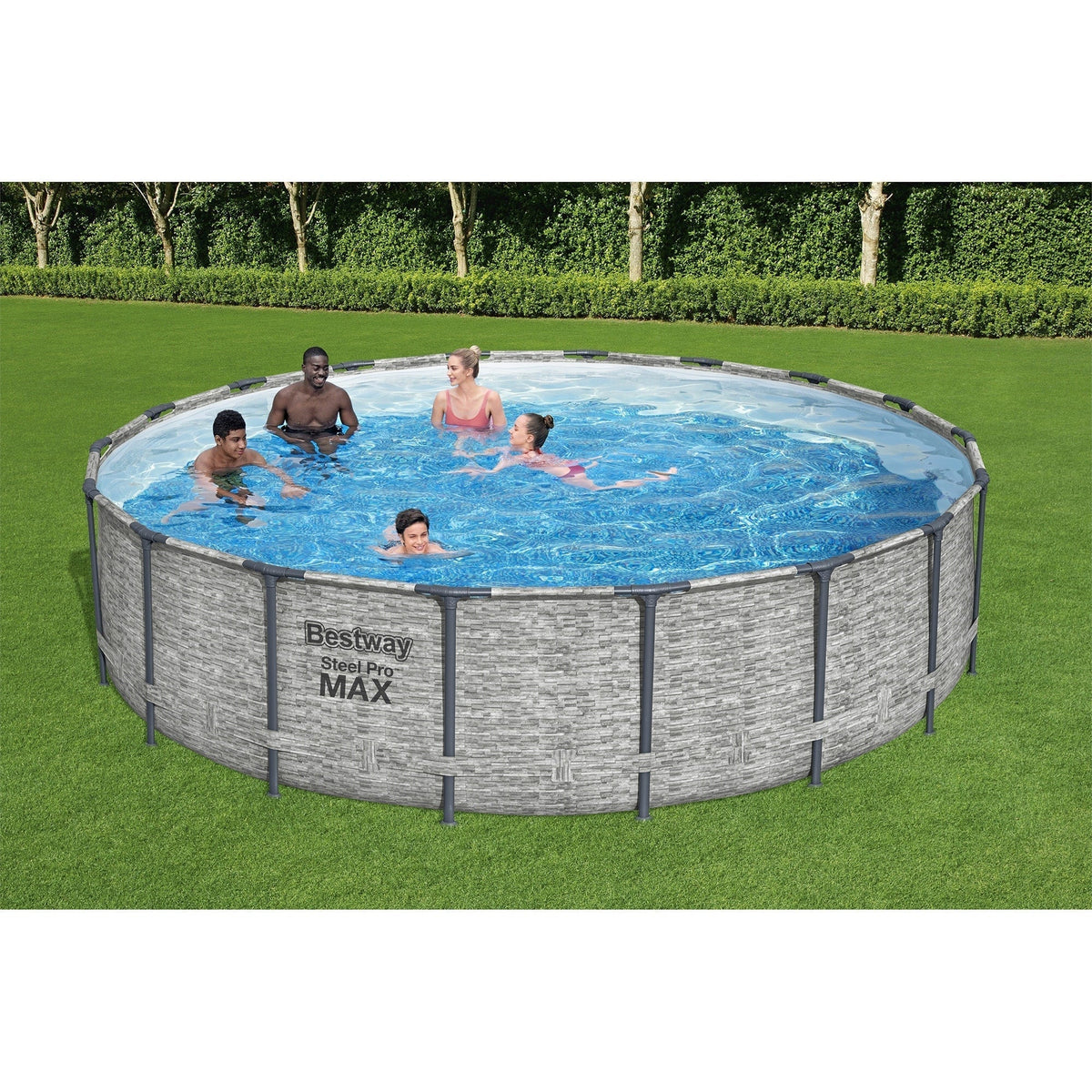 Bestway Steel Pro MAX rond bovengronds zwembad met pomp en afdekzeil