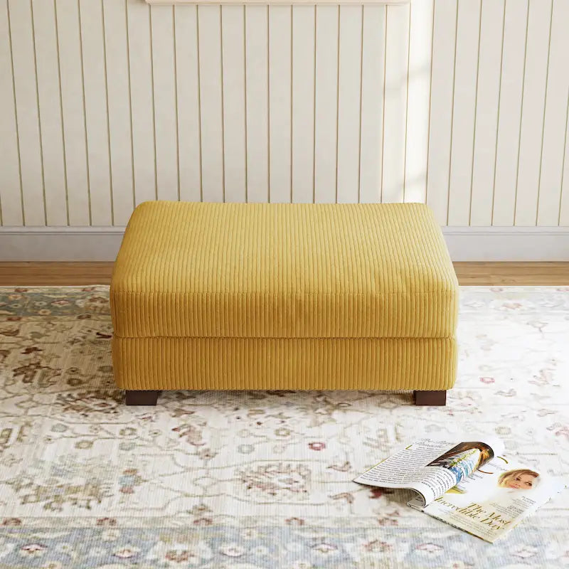 Pouf d’appoint moderne surdimensionné en tissu côtelé