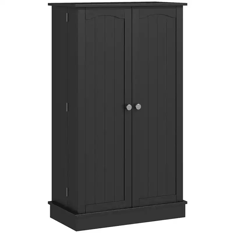 HOMCOM keukenkast van 41 inch, keukenkast met 2 deuren, opbergrekken met 5 niveaus, 12 kruidenrekken en verstelbare planken voor de eetkamer