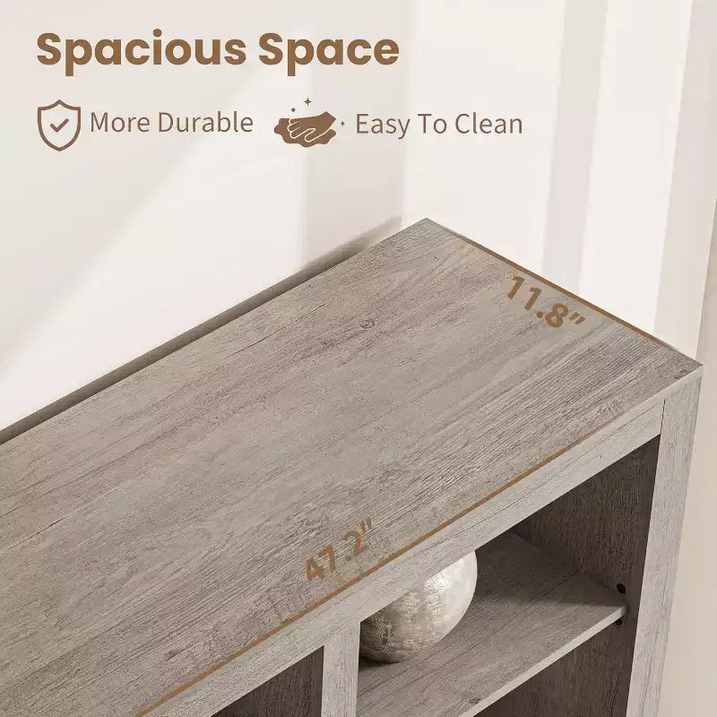 72 Tall Bookcase with 4 Drawers, Farmhouse Freestanding Storage Bookshelf for Bedroom, Living Room, Home Office