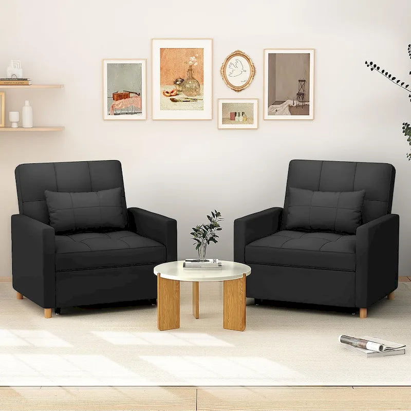 Sillón sofá cama 3 en 1 AECOJOY con almohada y respaldo convertible