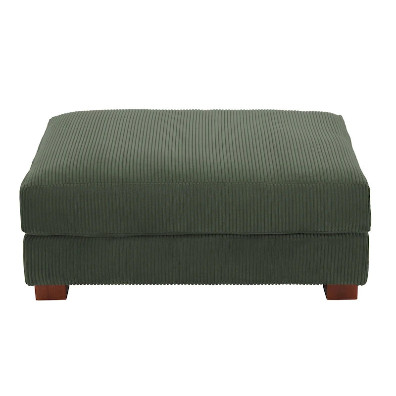 Pouf d’appoint moderne surdimensionné en tissu côtelé