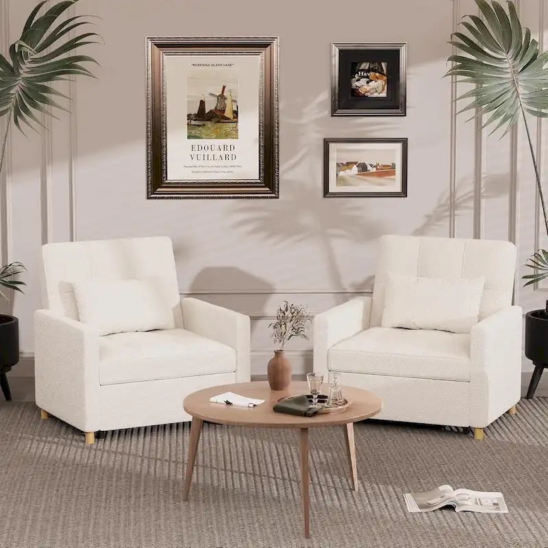 Sillón sofá cama 3 en 1 AECOJOY con almohada y respaldo convertible