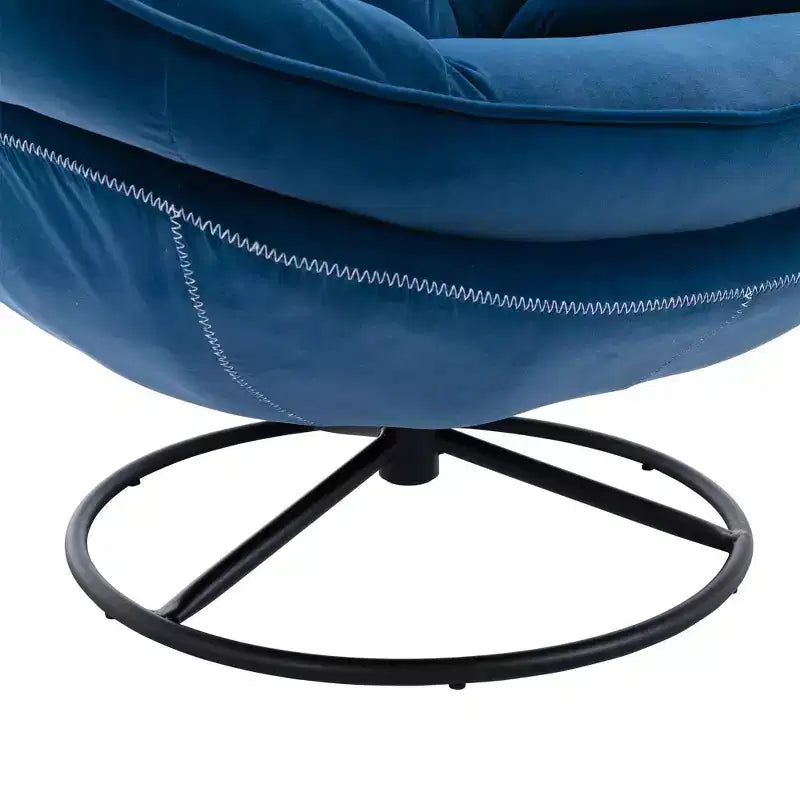 Okak Samt-Sessel mit Hocker, moderner armloser Wohnzimmersessel im Mid-Century-Stil, weicher und bequemer Sessel zum Fernsehen und Spielen