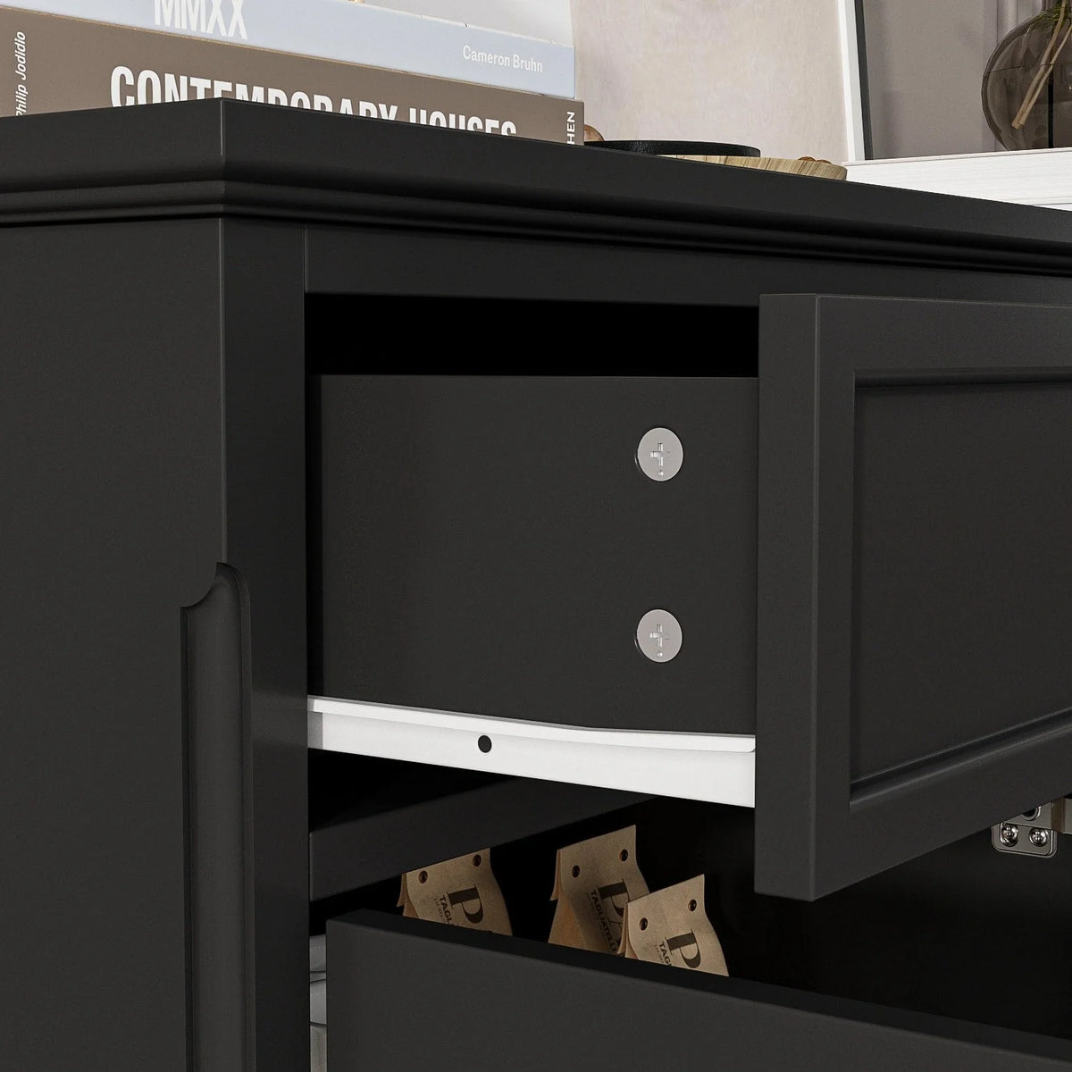 Credenza buffet bianca da 59.1'' in stile moderno di metà secolo, contemporanea e laccata