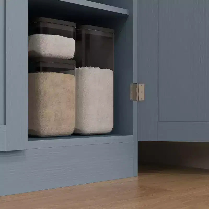 HOMCOM vrijstaande keukenkast van 67 inch, opbergkast met 4 deuren, verstelbare planken en deuren