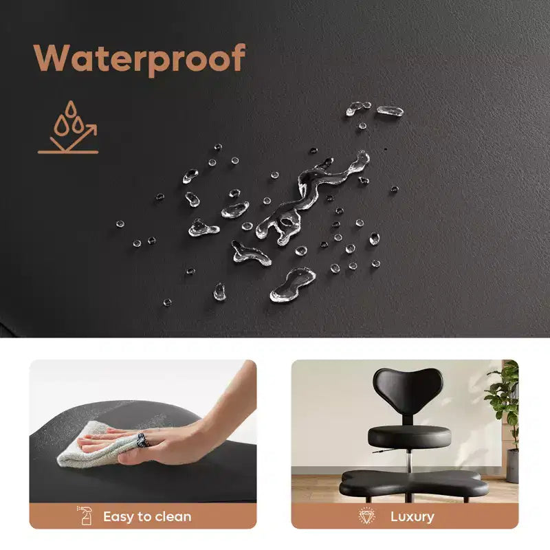 Sedia da ufficio ergonomica Pinmoco Criss Cross, sedia da meditazione regolabile in altezza, girevole a 360°, supporto lombare, sedia da lavoro e da ufficio, sedia per ADHD