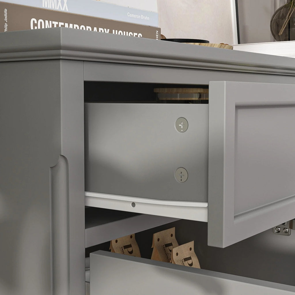 Credenza buffet bianca da 59.1'' in stile moderno di metà secolo, contemporanea e laccata