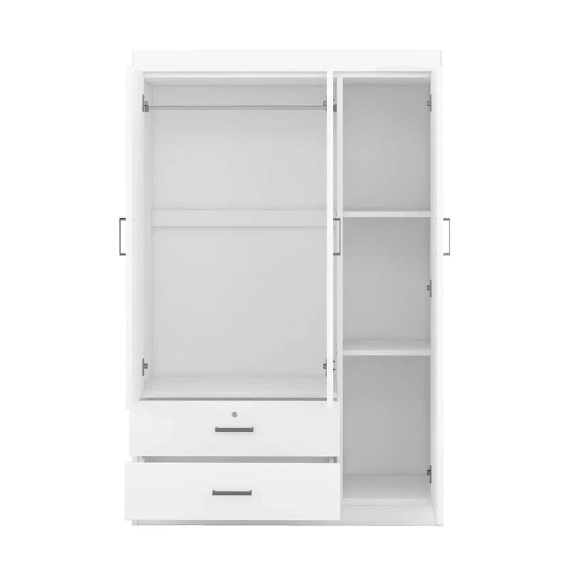3-Door Wardrobe with 2 Drawers