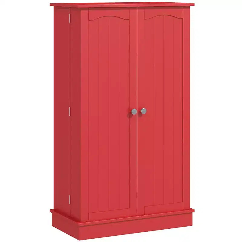 HOMCOM keukenkast van 41 inch, keukenkast met 2 deuren, opbergrekken met 5 niveaus, 12 kruidenrekken en verstelbare planken voor de eetkamer