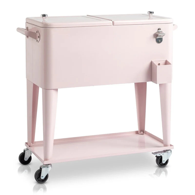 80 QT koelbox van ijzer met poedercoating en plank