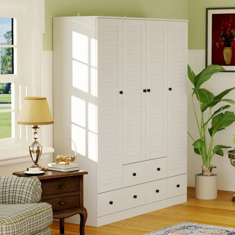 Armadio guardaroba indipendente grande 59W bianco