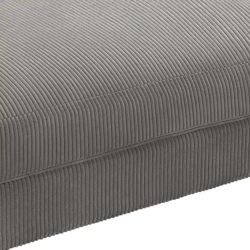 Pouf d’appoint moderne surdimensionné en tissu côtelé