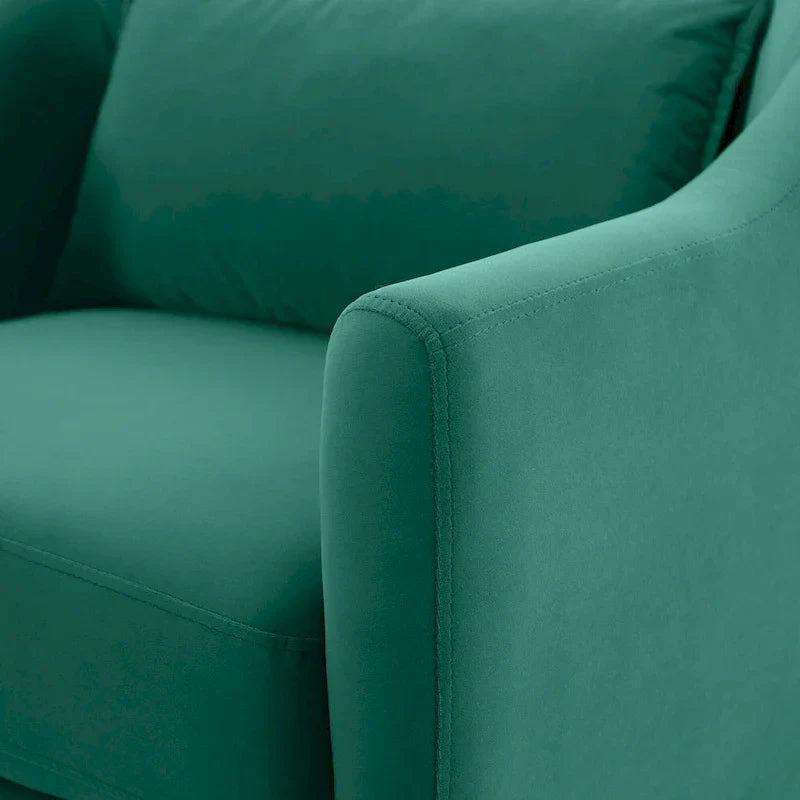 28,34 Zoll, 2er-Set Akzent-Sessel, Samt-Sessel im Fassondesign mit Beinen aus Massivholz