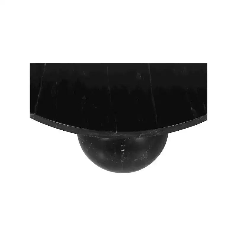 Mesa de centro redonda de mármol con patas esféricas, multicolor, para 4 personas
