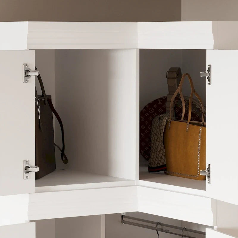 93.9H/74.2H Armoires Wardrobe Closet Cabinet Hanging Drawers Storage