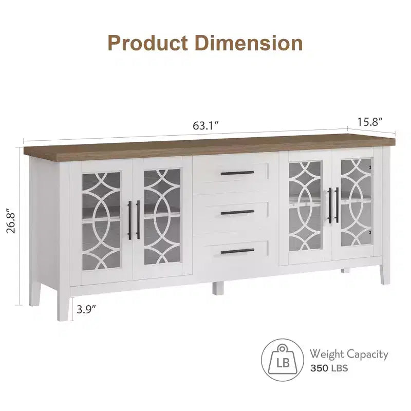 TV Stands with Storage Drawers, TV Entertainment Center, TV Console Table for Living Room Bedroom, Storage Cabinet
