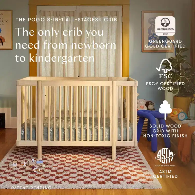 Lettino trasformabile 8-in-1 Babyletto Pogo con kit di conversione per tutte le fasi