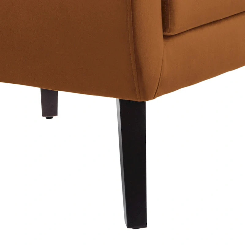 Set van 2 fluwelen accentstoelen voor de woonkamer, gestoffeerde fauteuils