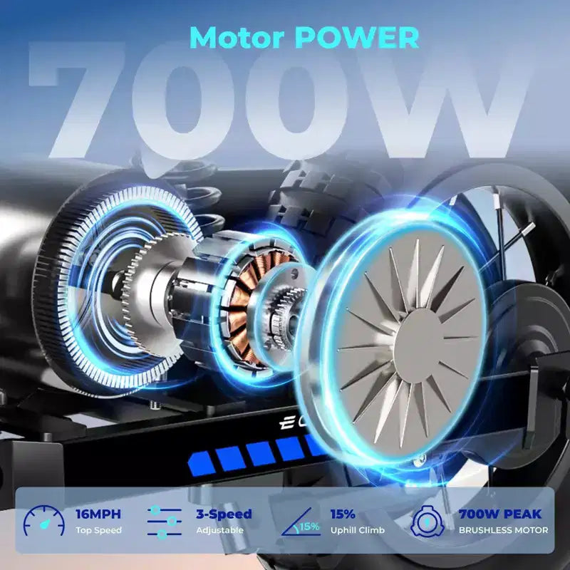 ECOLEAP K1 elektromos terepmotor gyerekeknek, 36 V, 16 MPH végsebesség, 14 mérföldes hatótáv, 700 W csúcsteljesítményű motor, 3 sebességfokozat, 12 terepgumi, UL, 3–10 éves korig