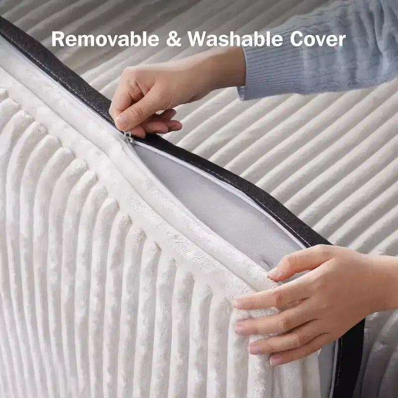 Dyonery 91-delige slaapbank met chaise longue en uitschuifbaar bed, verstelbare rugleuning/twee uitschuifbare bedden/USB-poorten/bekerhouders, zacht corduroy