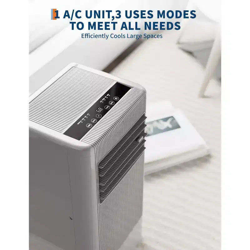 Mobile Klimaanlage, Flarhetoric 10.000 BTU Kühlen/Ventilieren/Entfeuchten 3-in-1-Mobilklimagerät für Räume bis 52 m², geräuscharme Geräte