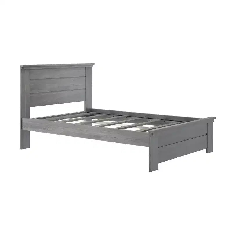 Plank+Beam Farmhouse Full Size Bed Frame with Headboard, Solid Wood Platform Bed
