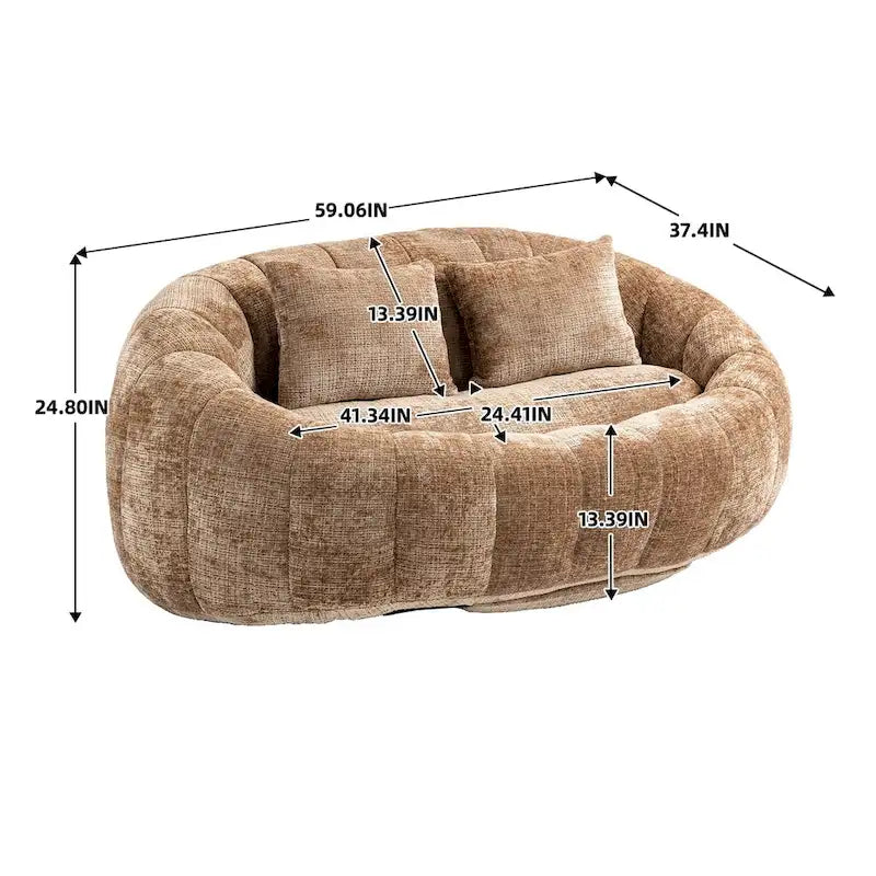 Sitzsack aus Chenille, Relaxsofa