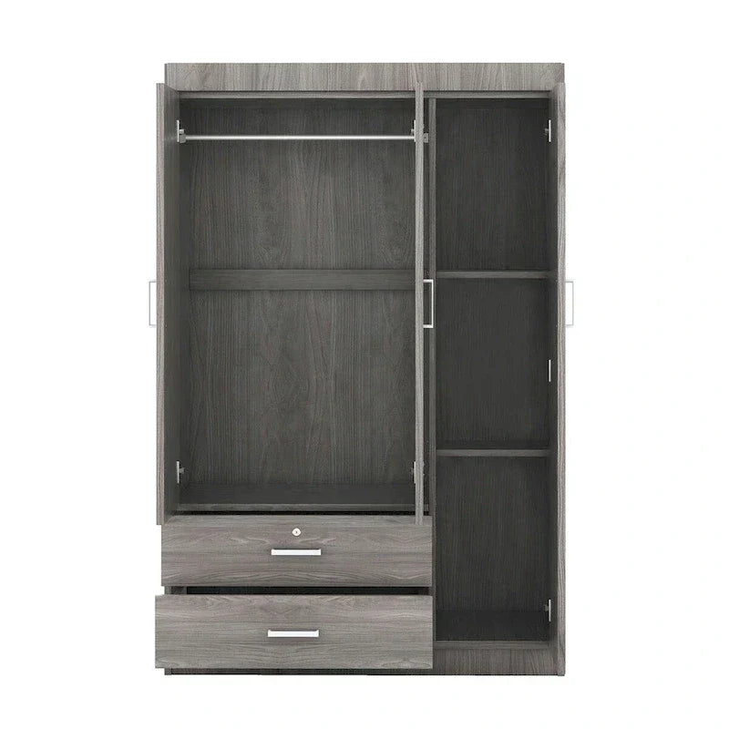 3-Door Wardrobe with 2 Drawers
