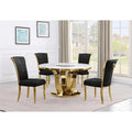 Best Quality Furniture D325-SC324-7 5 darabos kerek étkezőgarnitúra