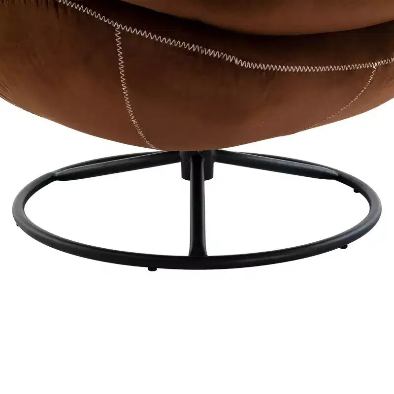 Okak Samt-Sessel mit Hocker, moderner armloser Wohnzimmersessel im Mid-Century-Stil, weicher und bequemer Sessel zum Fernsehen und Spielen