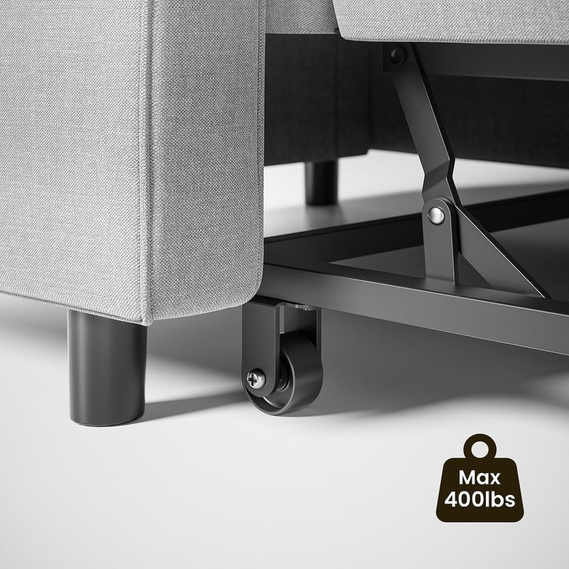 3-in-1-Schlafsofa mit verstellbarer Rückenlehne, ausziehbarer Sessel, umwandelbares Klappbett fürs Wohnzimmer