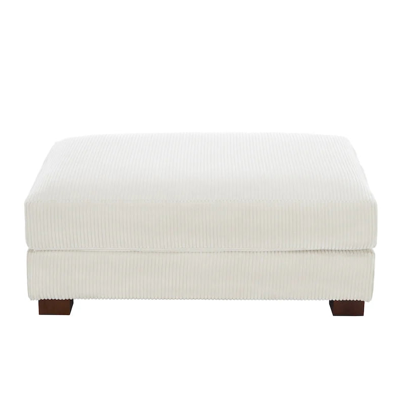 Pouf d’appoint moderne surdimensionné en tissu côtelé