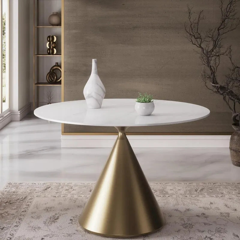 Set Morden Fort moderno e lussuoso composto da tavolo da pranzo rotondo e 4 sedie