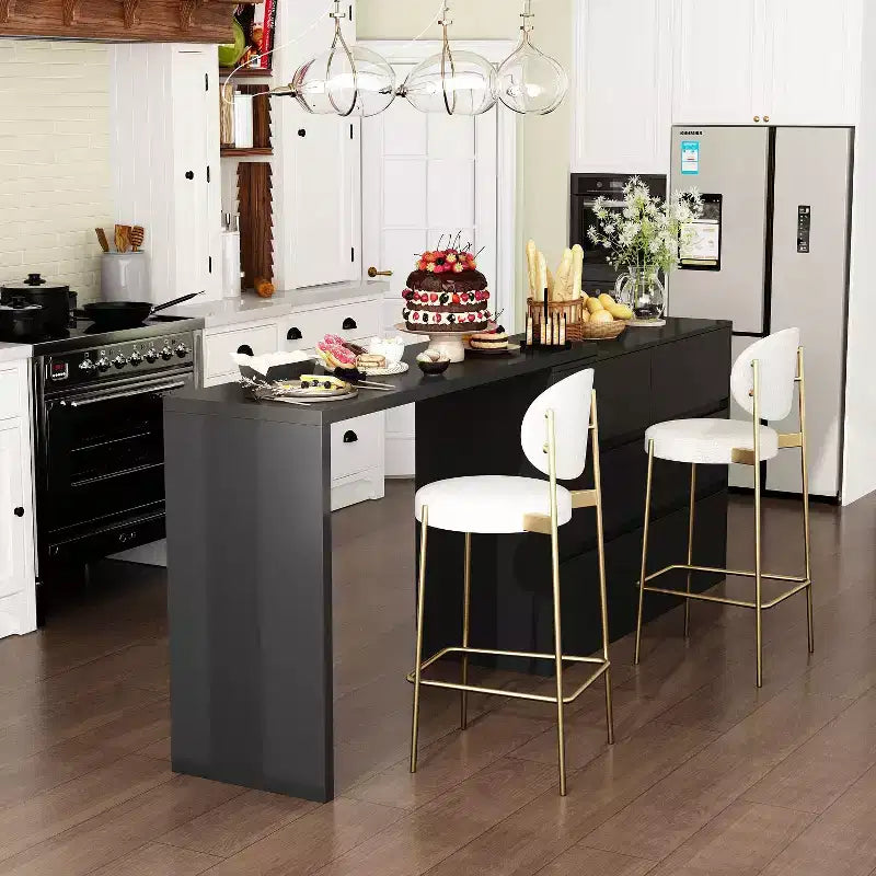 Smart Rotatable/Extendable Buffet Sideboard with 6 Drawers, Extended Countertop, Non-slip Mat, Rotating Dining Table, Kitchen Island Pantry