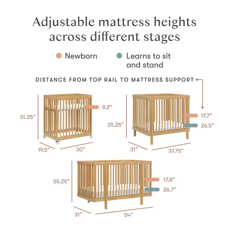 Lettino trasformabile 8-in-1 Babyletto Pogo con kit di conversione per tutte le fasi
