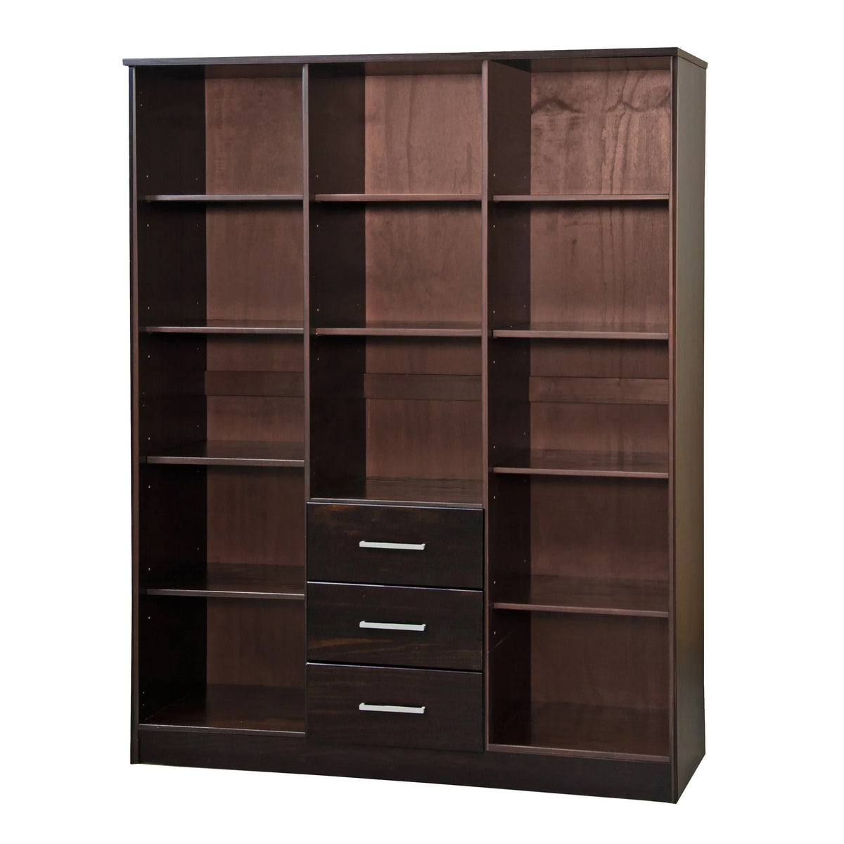 Palace Imports Cosmo 3-türiger Kleiderschrank aus 100 % Massivholz mit Türen aus Massivholz oder Spiegelglas
